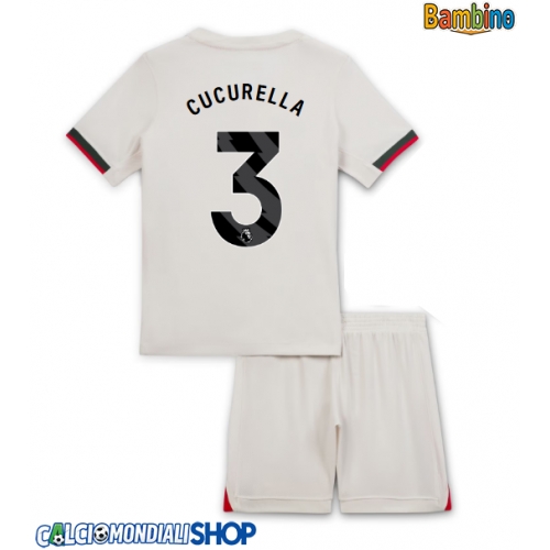 Maglie da calcio Chelsea Marc Cucurella #3 Seconda Maglia Bambino 2025-26 Manica Corta + Pantaloni corti)